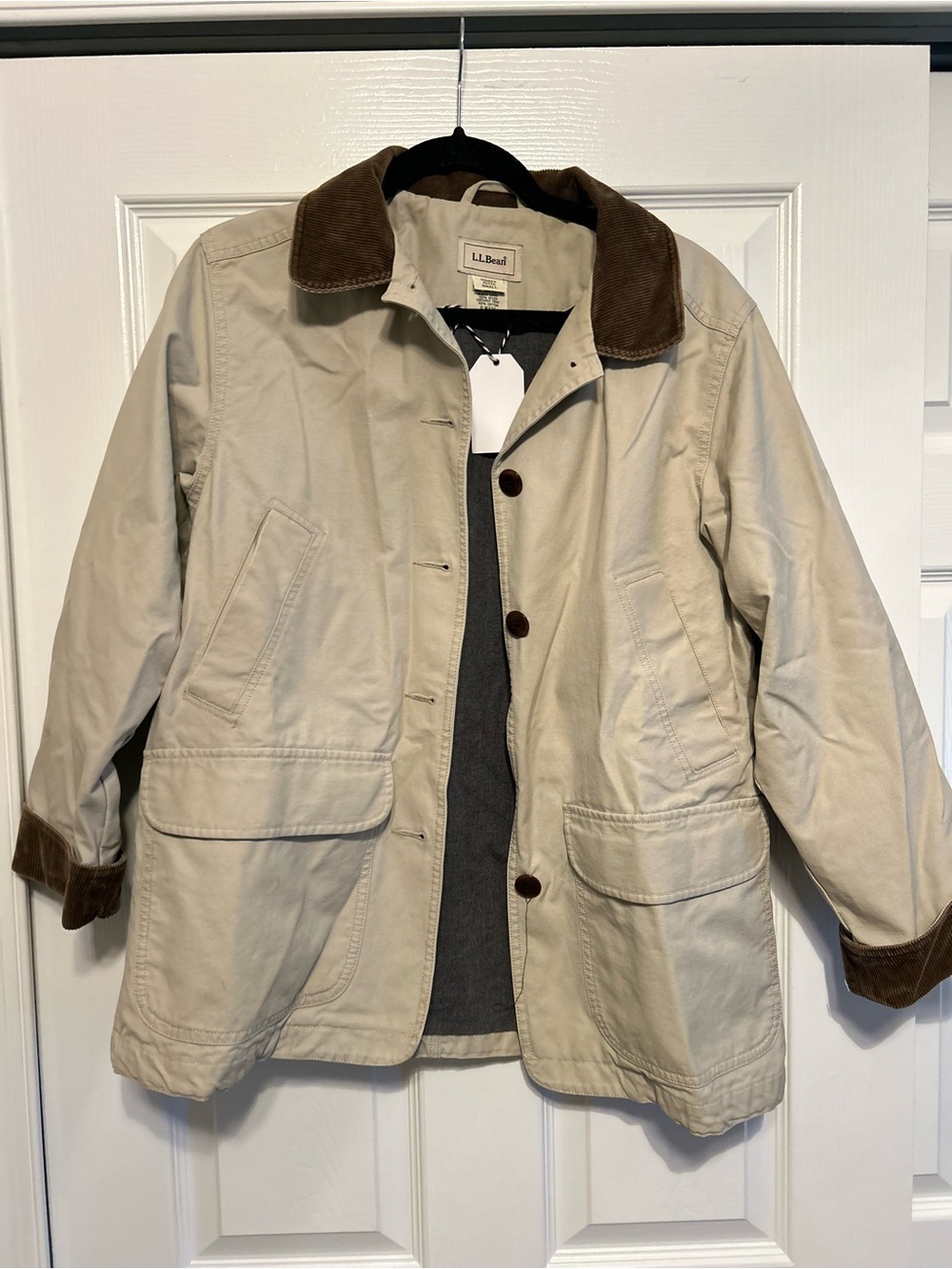 L.L.Bean Beige and Brown Women's Petite Jacket